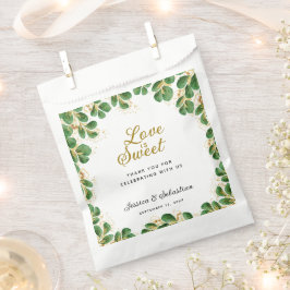 Elegant Eukalyptus Grüne Liebe ist süße Hochzeit Geschenktütchen
