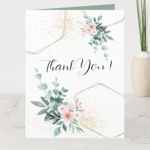 Elegant Eukalyptus Wedding Folding Dankeschön Kart Dankeskarte
