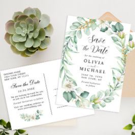 Elegant Eukalyptus Wedding Save the Date Card