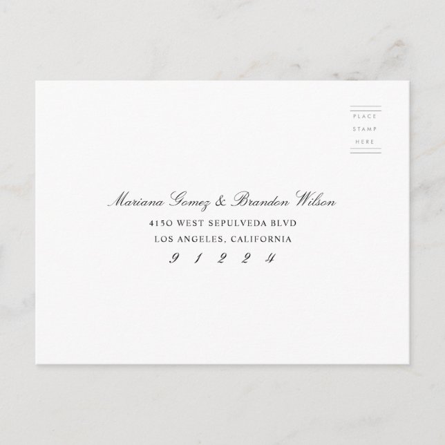 Élégant événement Mariage de carte de réponse Rsvp (Devant)
