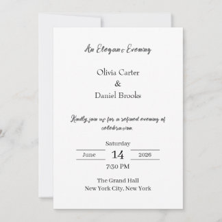 Elegant Evening Classic Wedding Invitation Einladung