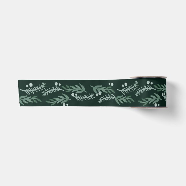 Elegant Evergreen Botanischer Garten Satinband (Vorderseite)