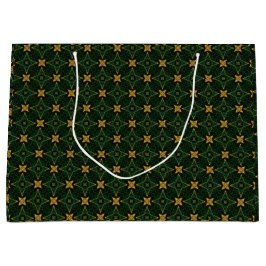 Elegant Evergreen Emerald Green und Gold Große Geschenktüte