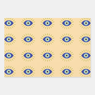 Elegant Evil Eye Geschenkpapier Set