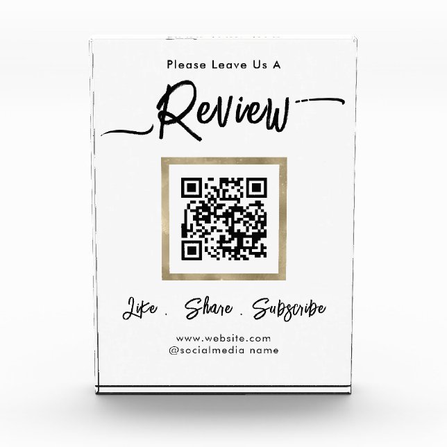 Élégant examen des affaires Code QR Bloc photo (Devant)