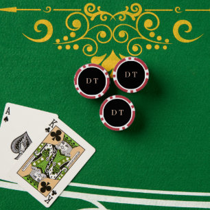 Elegant Executive DT Monogramm Gold Präsident Pokerchips
