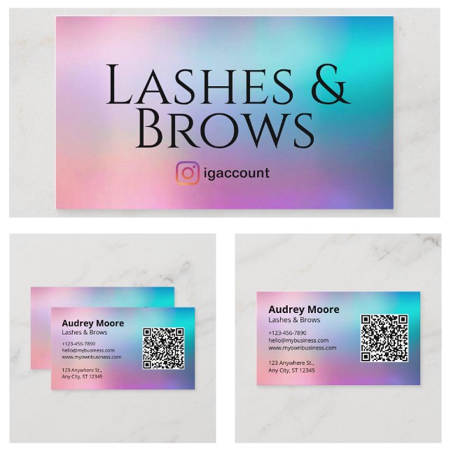 Elegant Eyelash Brows Services Visitenkarte (Elegant Eyelash Brows Services Business Card
)