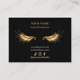 Elegant Eyelash Extensions Lash Aftercare Visitenkarte