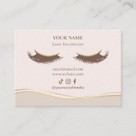 Elegant Eyelash Extensions Lash Aftercare Visitenkarte