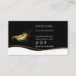 Elegant Eyelash Extensions Lash Aftercare Visitenkarte