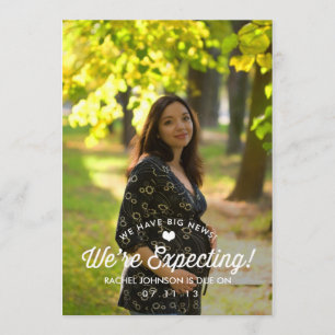 Élégant Faire-part de grossesse de simplicité