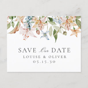 Élégant Faire-Part de Mariage à l'Aquarelle Floral