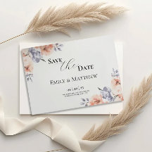 Élégant faire-part de mariage à l'aquarelle lavand