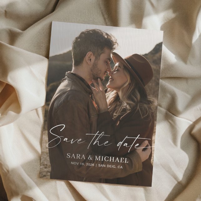 Élégant Faire-Part de Mariage avec Écriture Modern (Créateur téléchargé)