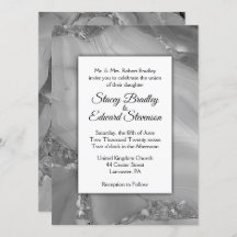 Élégant Faire-part de mariage d'âge en marbre arge