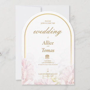 Élégant Faire-part de mariage d'arc floral