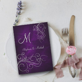 Élégant Faire-part de mariage de monogramme d'arge