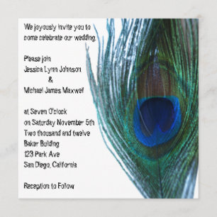 Élégant Faire-part de mariage de Peacock
