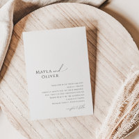 Élégant Faire-part de mariage de script minimalist