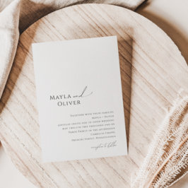 Élégant Faire-part de mariage de script minimalist