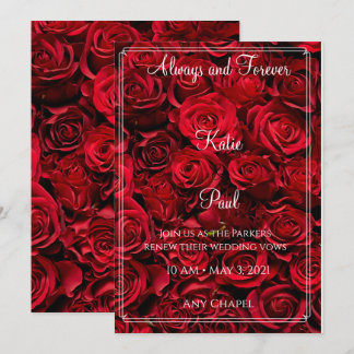 Élégant Faire-Part de Mariage Editable aux Roses R