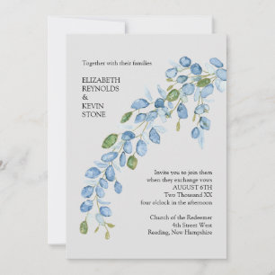 Élégant faire-part de mariage floral