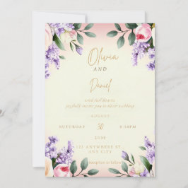 Élégant Faire-part de mariage Floral | Aquarelle