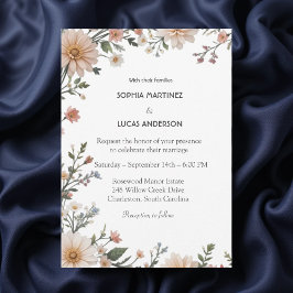 Élégant Faire-part de mariage Floral | Botanique r