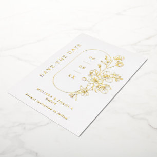 Élégant Faire-Part de Mariage Floral Gravé avec Ph
