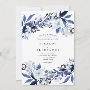 Elégant Faire-part de mariage Floral Melange