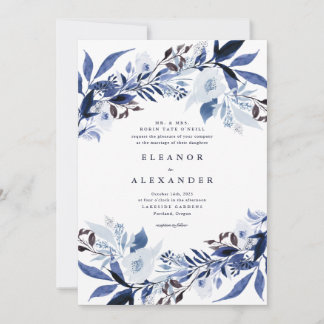 Elégant Faire-part de mariage Floral Melange