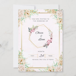 Élégant Faire-part de mariage Floral | Personnalis