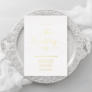 Élégant Faire-part de mariage Gold Foil