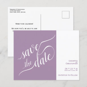 Élégant Faire-part de mariage lavande à conserver