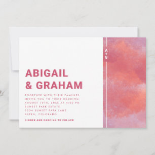 Élégant Faire-part de mariage Magenta