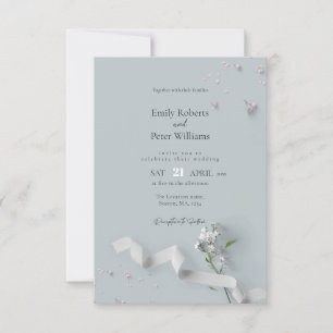 Élégant faire-part de mariage minimaliste