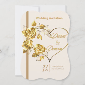 Élégant Faire-part de mariage personnalisée