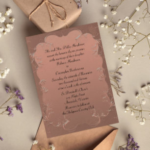 Élégant Faire-part de mariage Rose Gold