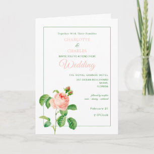 Élégant Faire-part de mariage Roses Roses Roses Ro