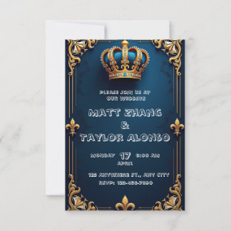 Élégant Faire-part de mariage Royal