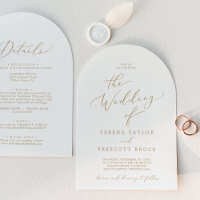 Élégant faire-part de mariage tout-en-un avec arch