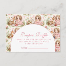 Elegant Fairy Baby Shower Diapper Raffle