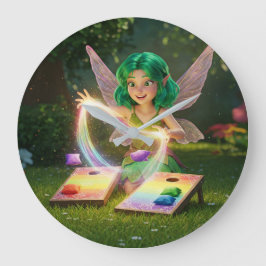 Elegant Fairy Polterabend Große Wanduhr