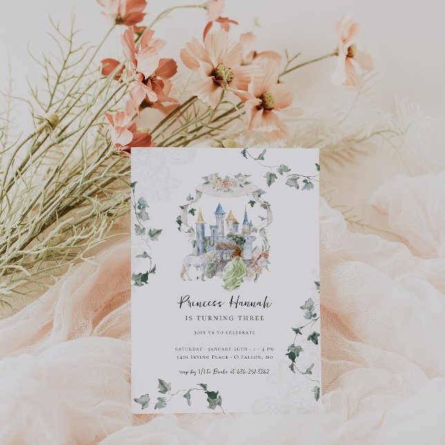 Elegant Fairy Tale | Princess Birthday Party Einladung (Von Creator hochgeladen)