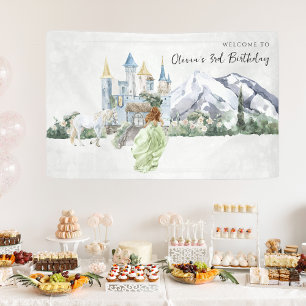 Elegant Fairy Tale   Princess Birthday Willkommen Banner