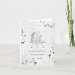 Elegant Fairy Tale | Winter Princess Birthday Dankeskarte