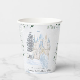Elegant Fairy Tale | Winter Princess Birthday Pappbecher