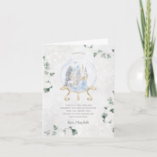 Elegant Fairy Tale   Winterprinzessin Geburtstag Dankeskarte