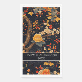 Elegant Fall Chinoiserie Paper Plate Serviette