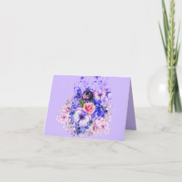 Elegant Fall Floral Bouquet Folded Thank You Card Dankeskarte